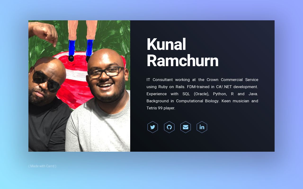 Carrd profile picture for @kunal